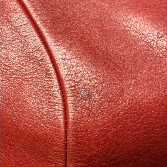 Red leather Coach purse - Picture 12 of 13